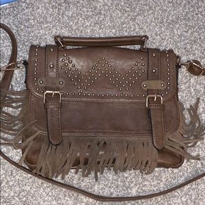 Brown good quality crossbody purse